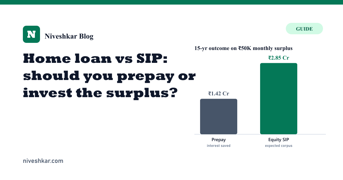 Home loan vs SIP: should you prepay or invest the surplus?